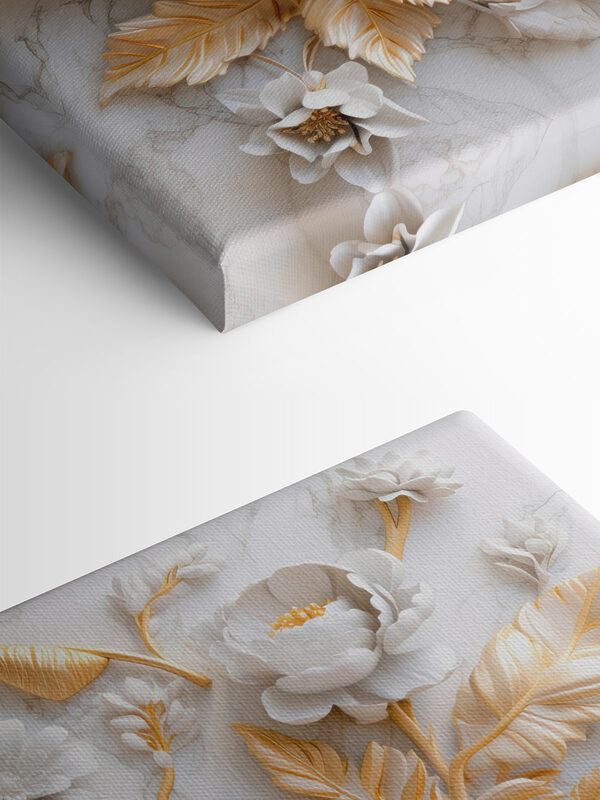 Elegant Floral Design in Cream and Beige