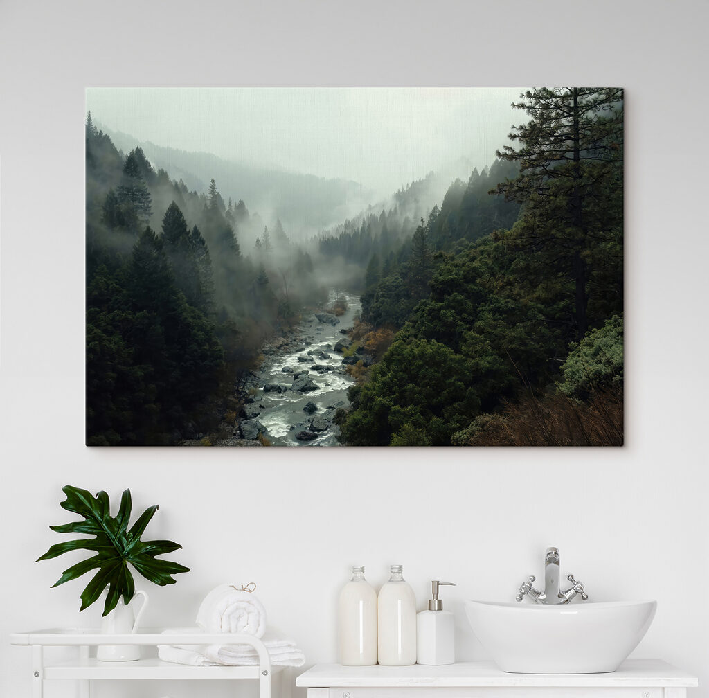 A river running through a forest