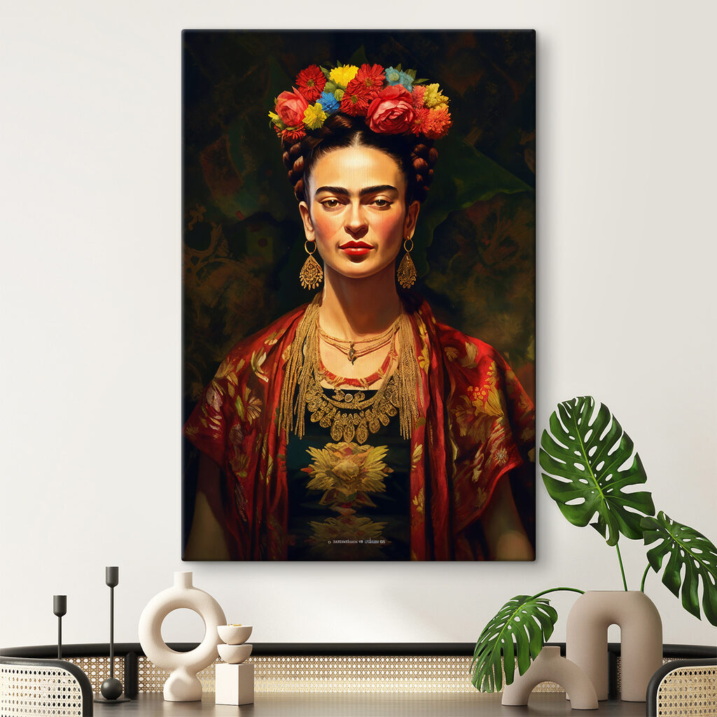 A woman with flowers in her hair