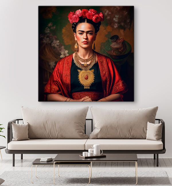 A woman with flowers in her hair