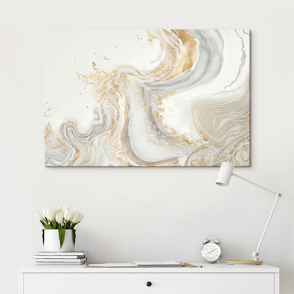 Elegant Swirls of Cream and Amber