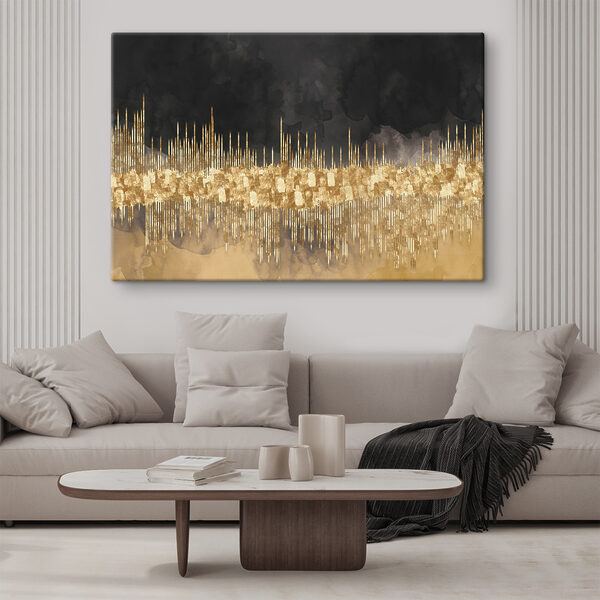 Cityscape abstracted in shimmering hues Cityscape abstracted in shimmering hues