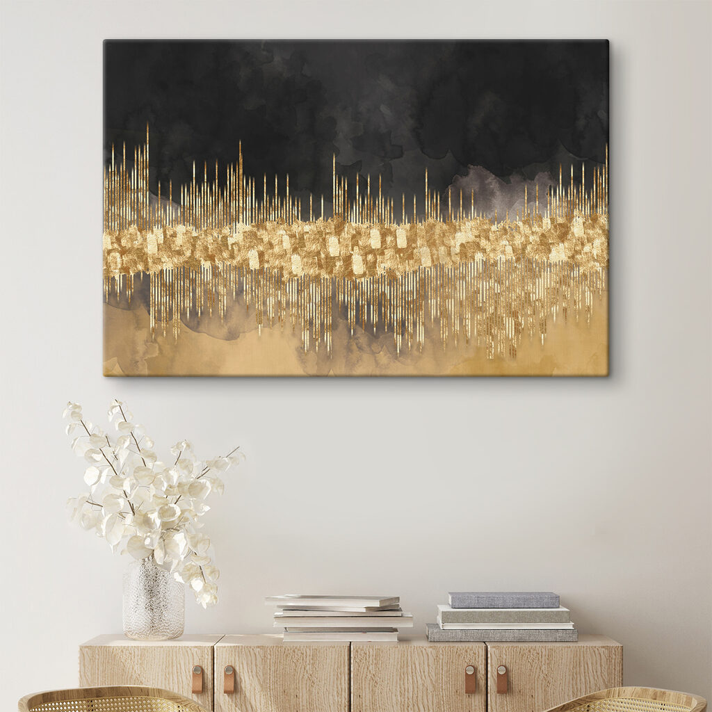 Cityscape abstracted in shimmering hues Cityscape abstracted in shimmering hues