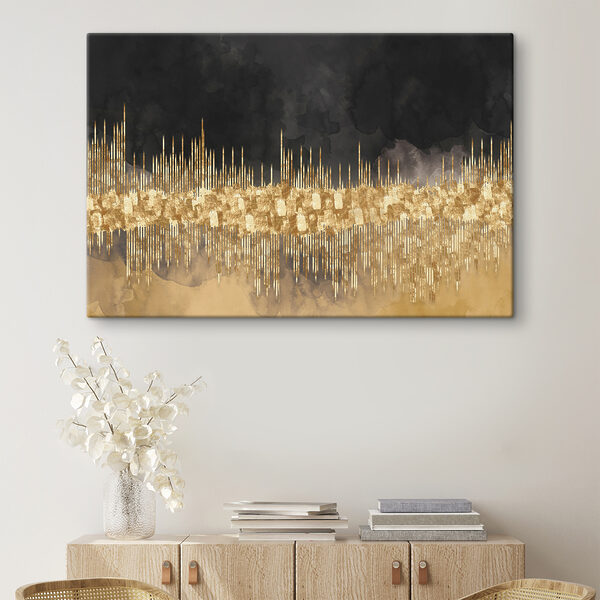 Cityscape abstracted in shimmering hues Cityscape abstracted in shimmering hues