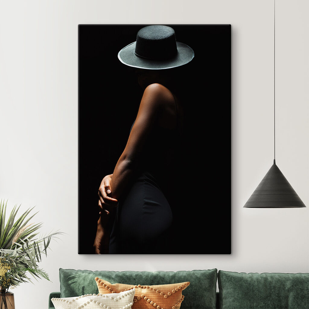 A woman in a hat