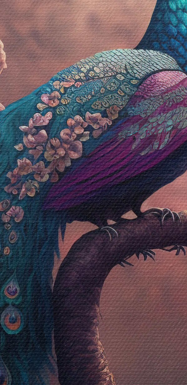 A peacock on a tree