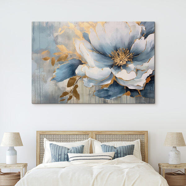 A painting of a flower