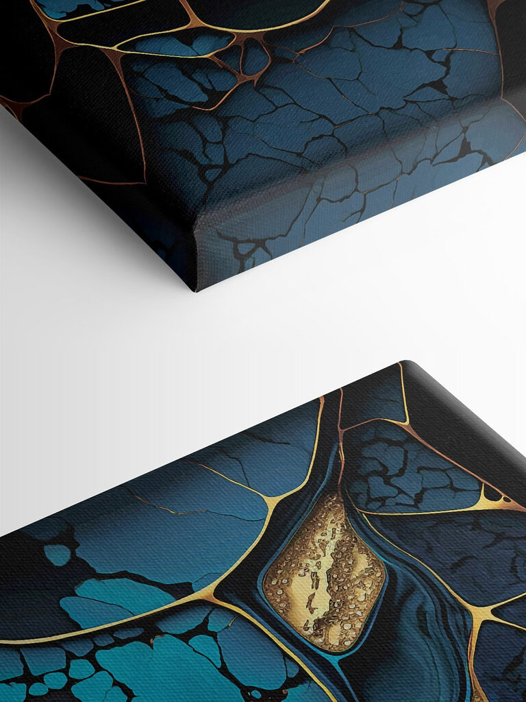 Turquoise and bronze abstract elegance
