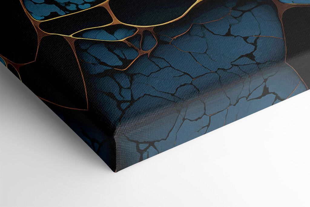 Turquoise and bronze abstract elegance