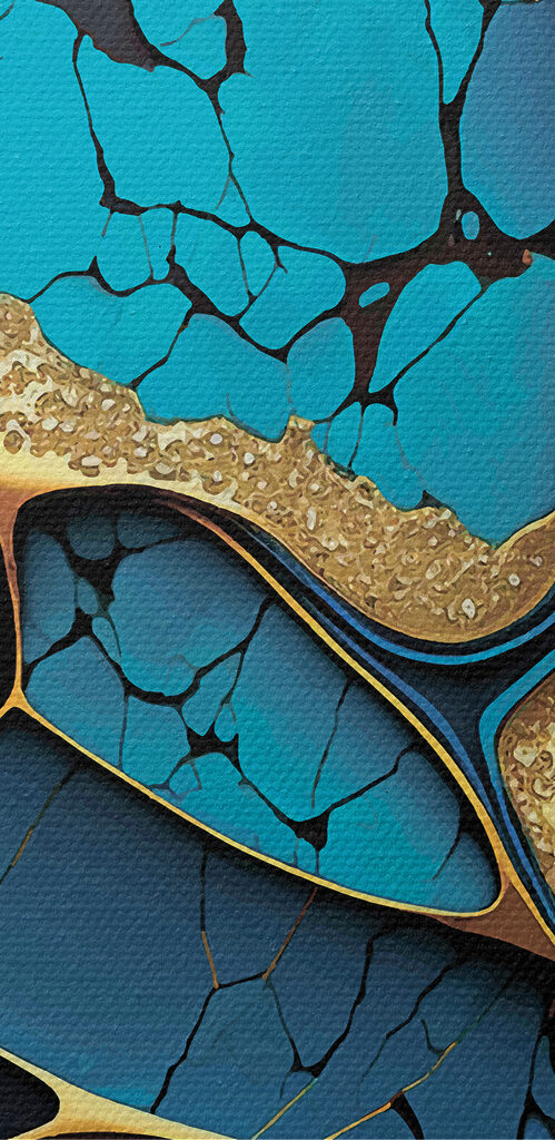 Turquoise and bronze abstract elegance