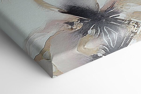 A painting of a flower