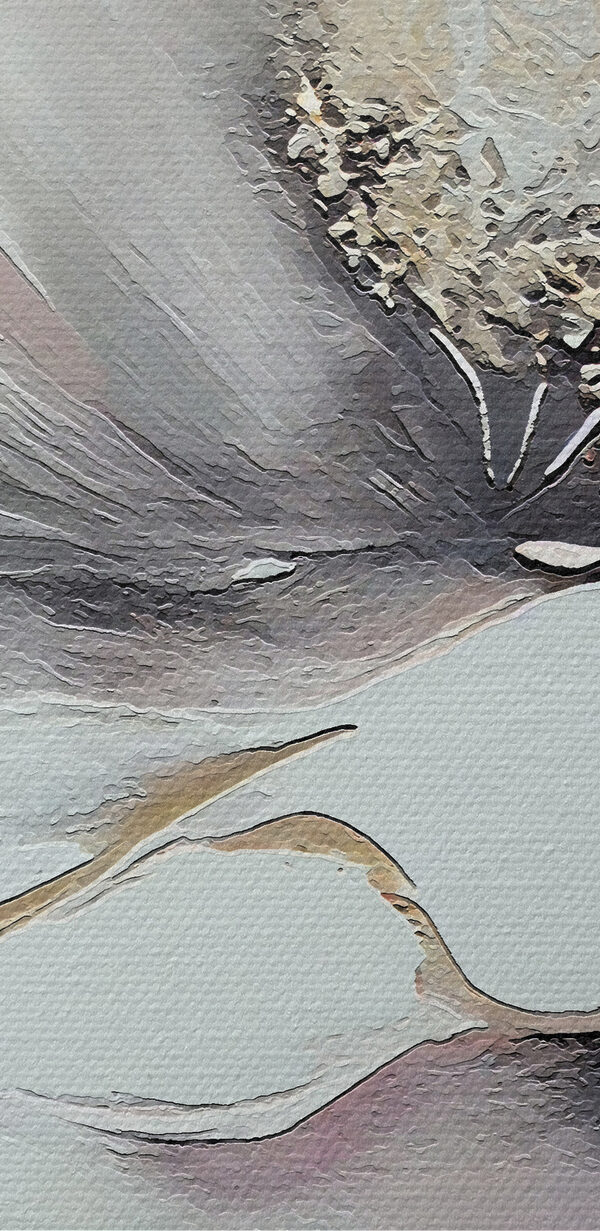 A painting of a flower