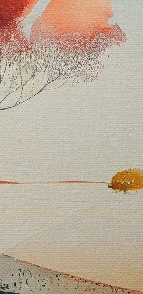 A watercolor painting of a tree