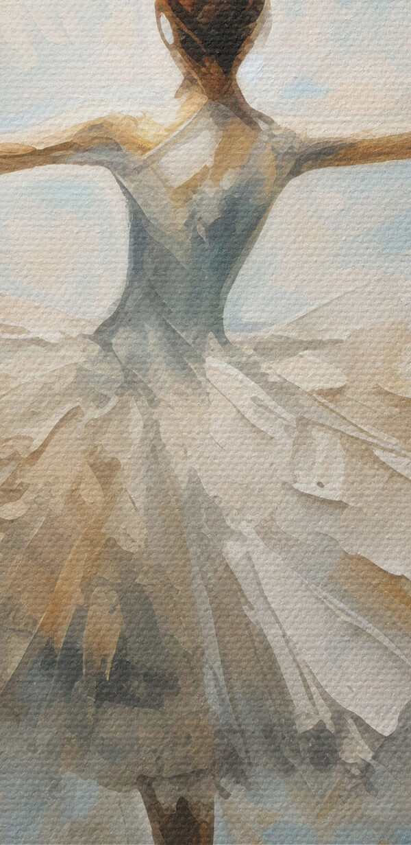 A painting of a woman dancing