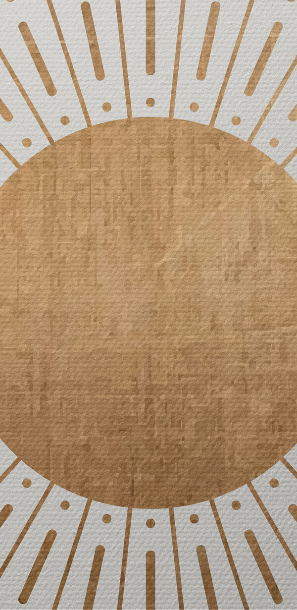 A sun with lines in the center