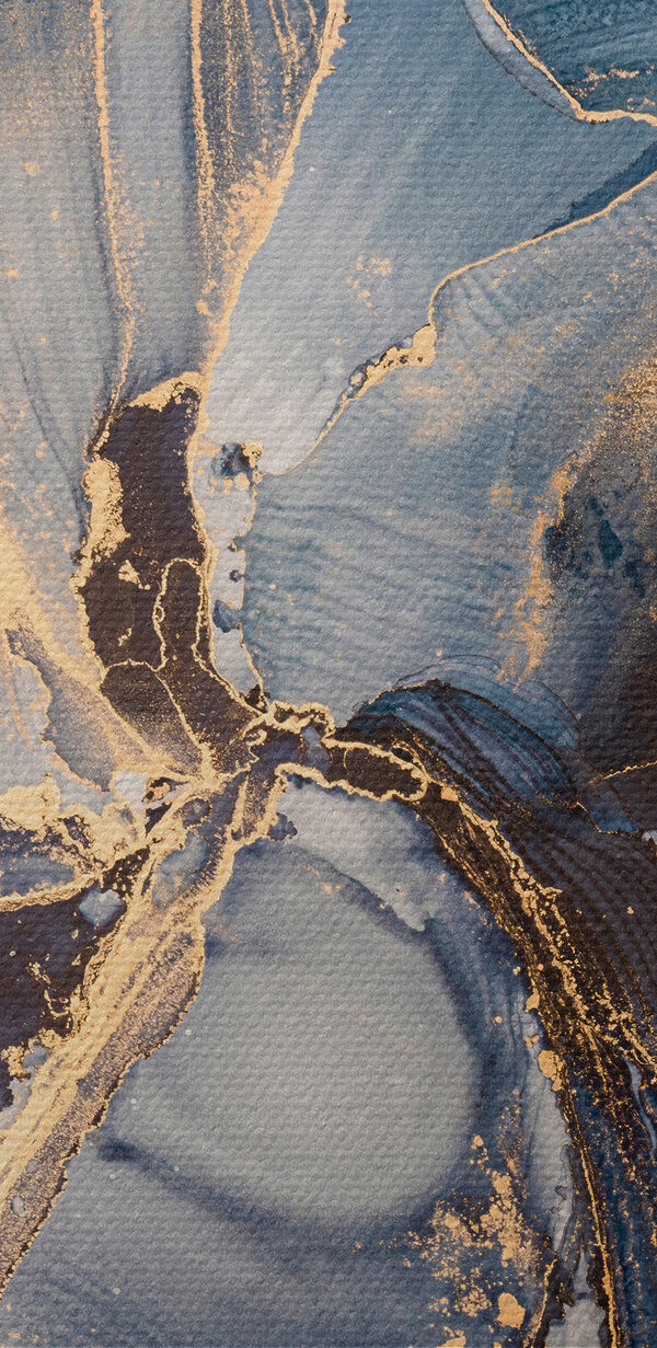 A close up of a painting