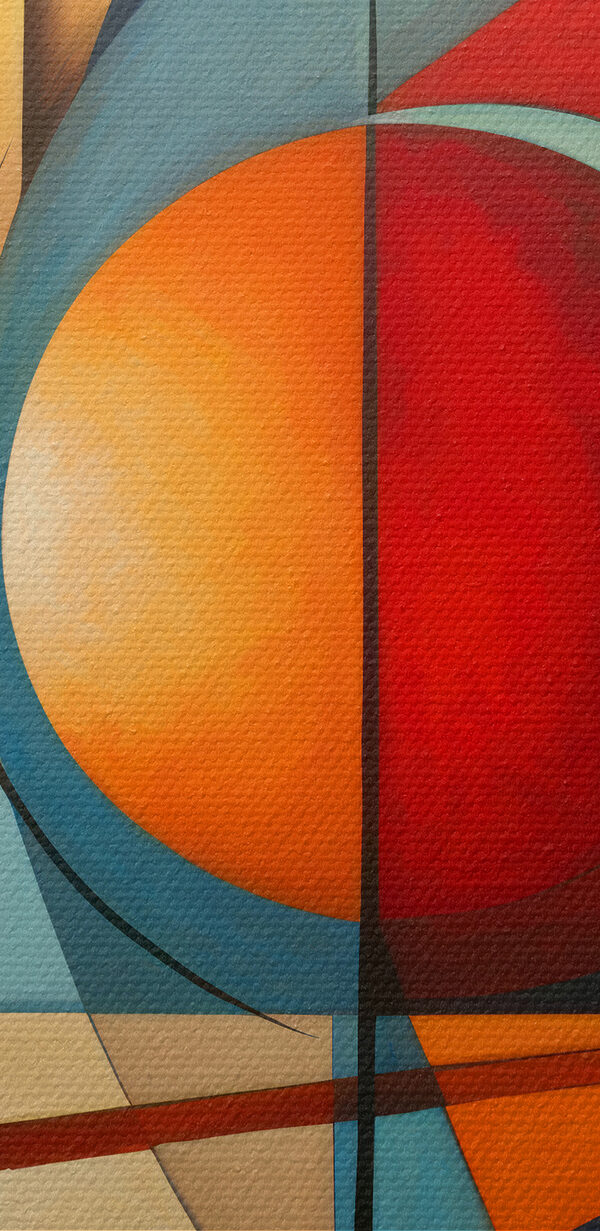 A painting of a city