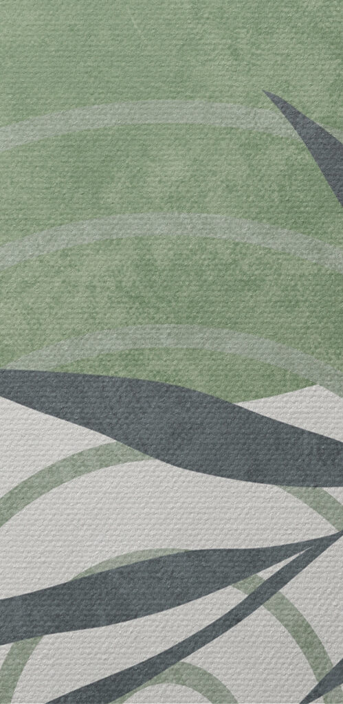 A green and grey art piece A green and grey art piece