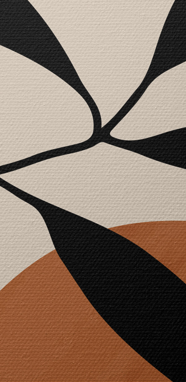 A black leaf on a branch with circles and circles A black leaf on a branch with circles and circles