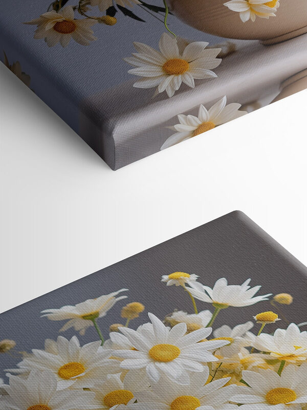 A vase of white flowers