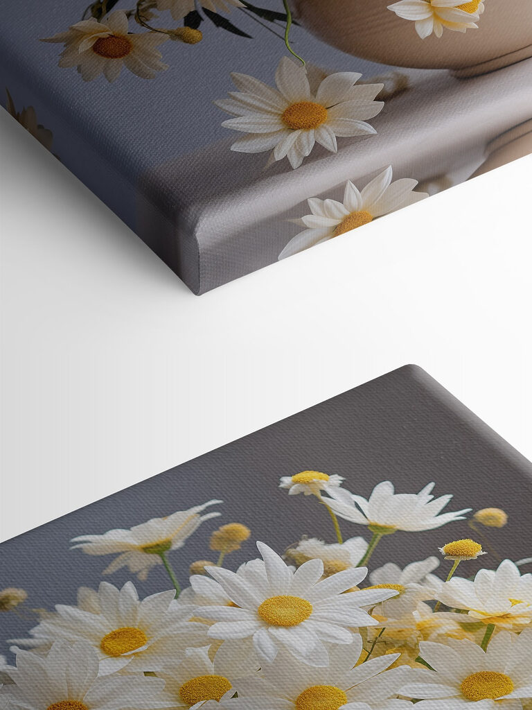 A vase of white flowers