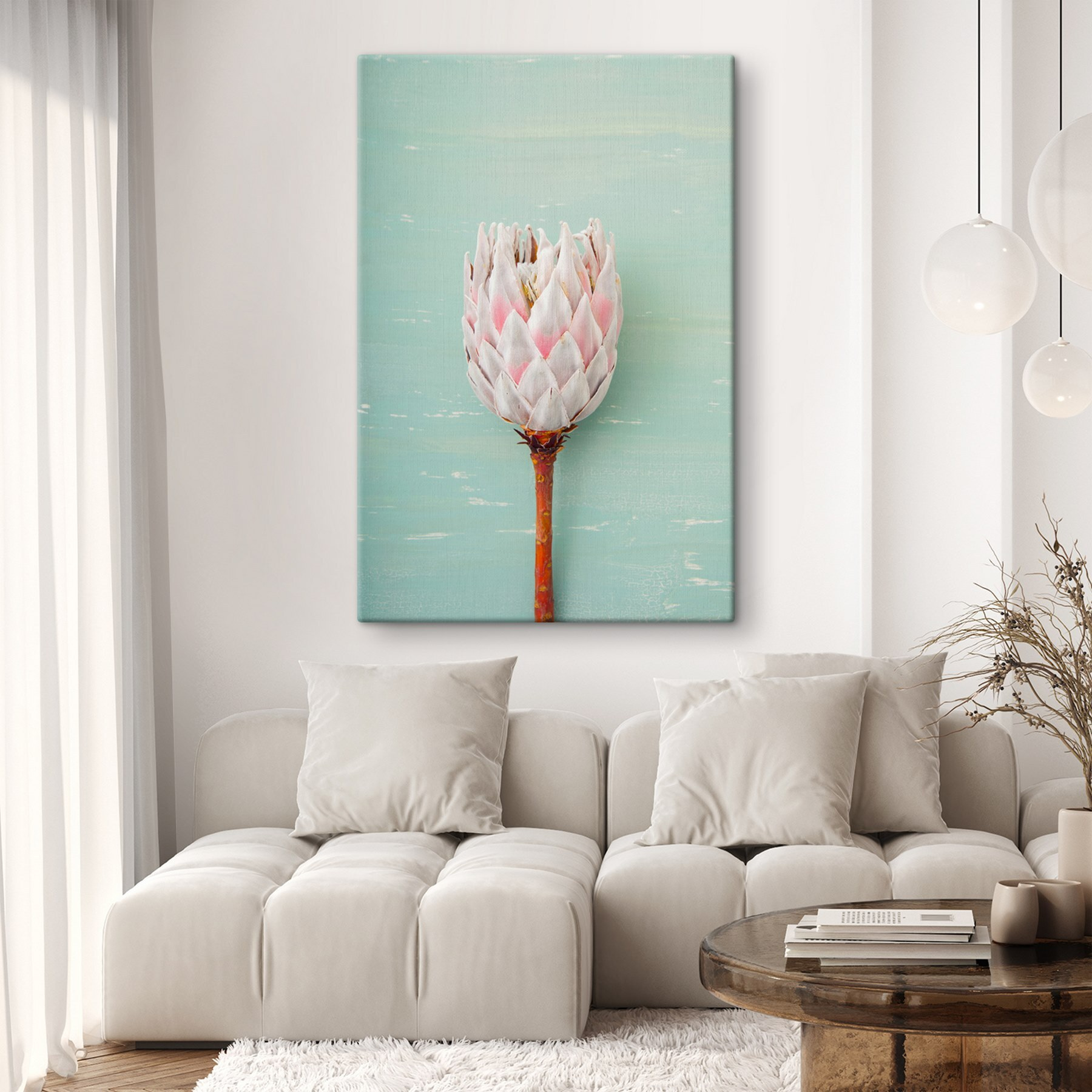 A flower on a stick