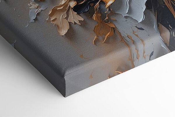 A painting of flowers on a wall
