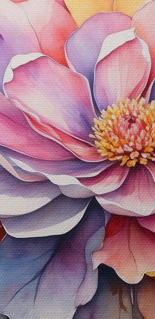 A painting of a flower A painting of a flower