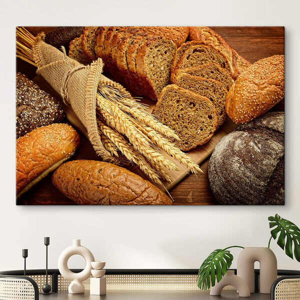 A group of bread on a cutting board