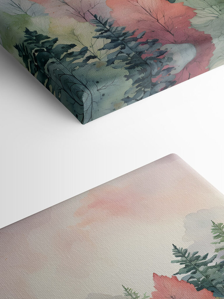 A watercolor painting of trees A watercolor painting of trees