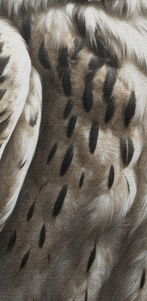 A painting of an owl A painting of an owl
