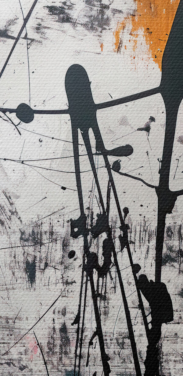 A painting of splattered paint