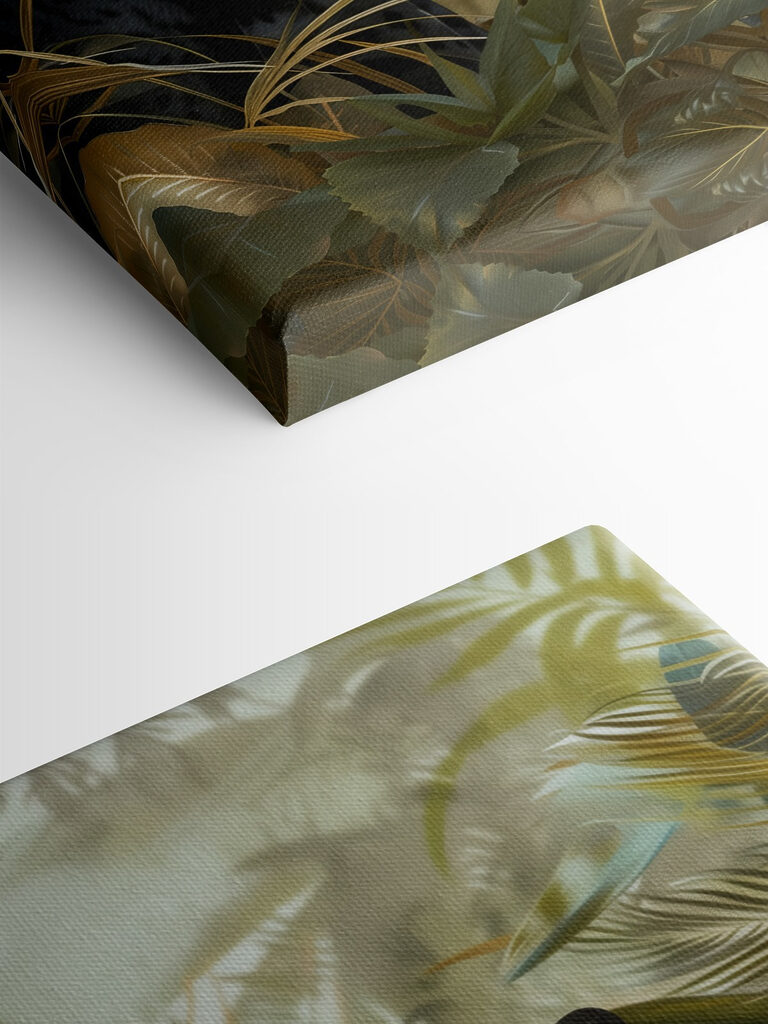 Two black tigers in the jungle Two black tigers in the jungle
