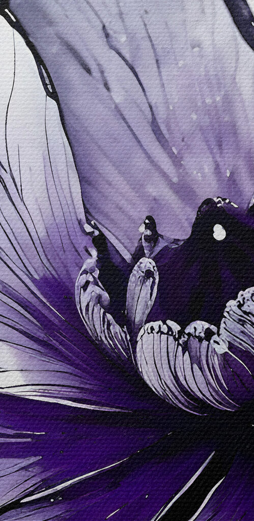 A close up of a flower