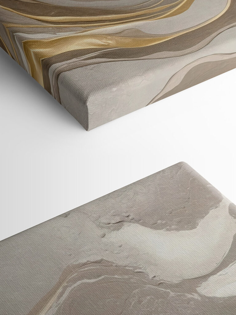Flowing abstract swirls in earth tones