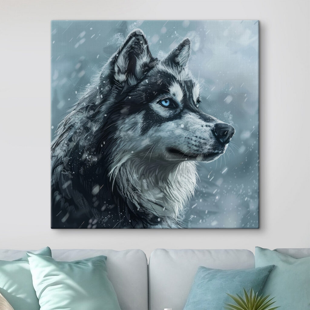 Dog in the snow