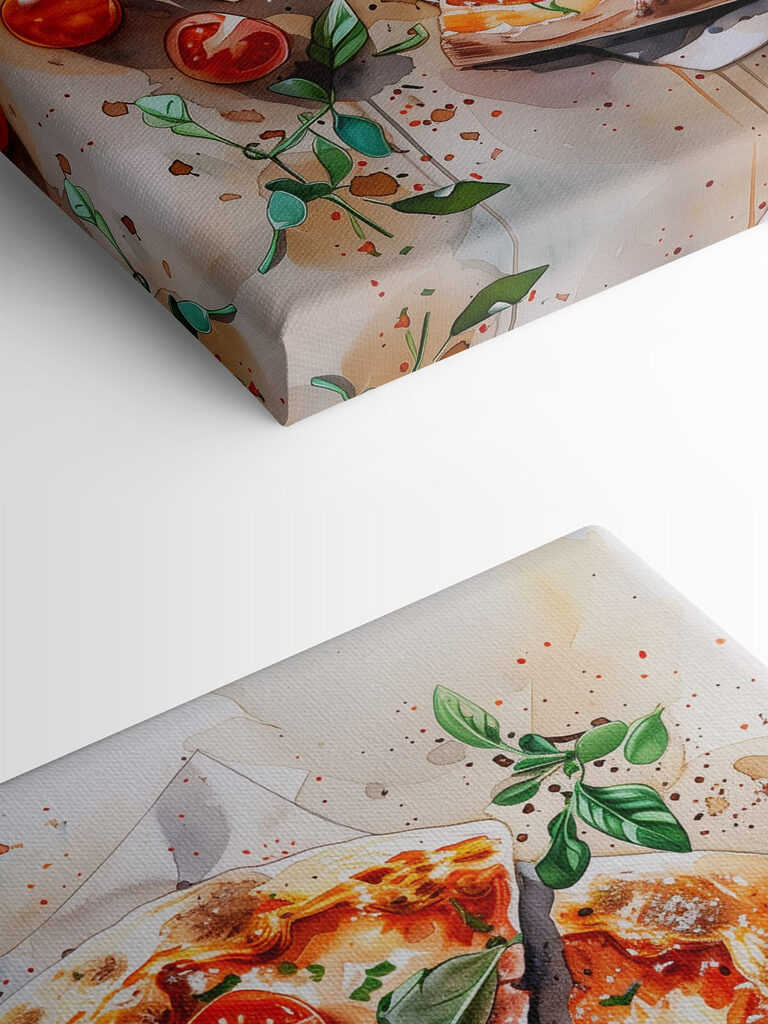 Watercolor of a pizza Watercolor of a pizza