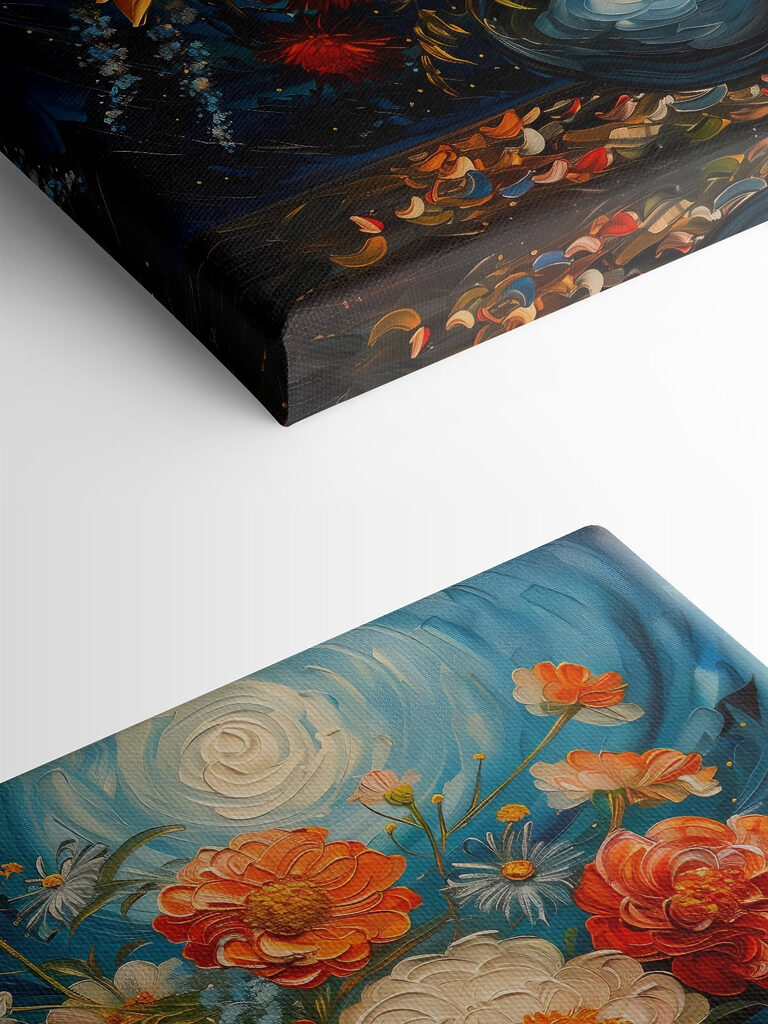 Painting of flowers in a vase