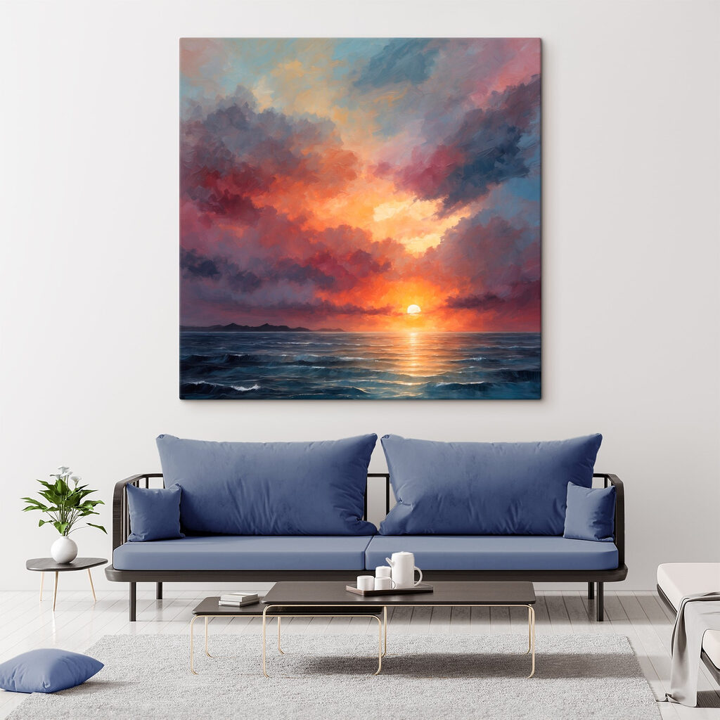 Sunset over the ocean