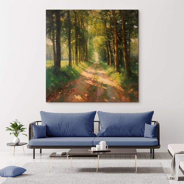 Dirt road through a forest