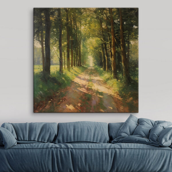 Dirt road through a forest
