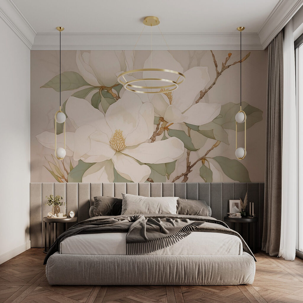 Painting of white flowers