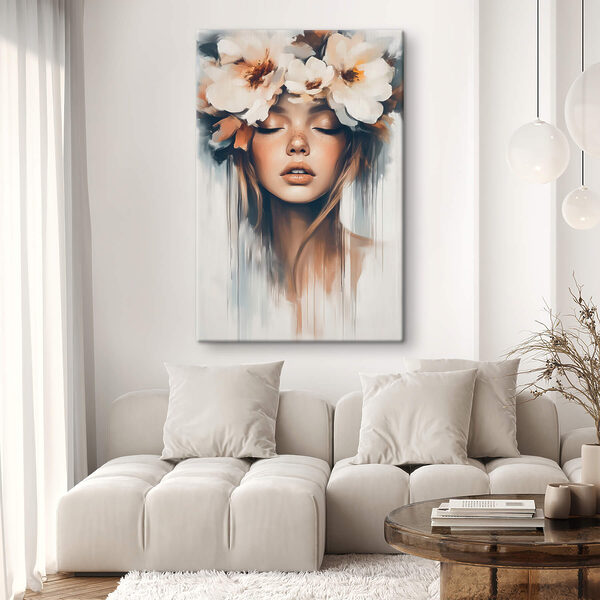 Woman with flowers in her hair