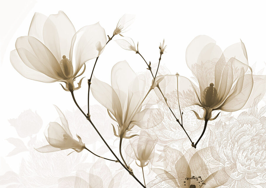 Delicadas flores en tonos suaves