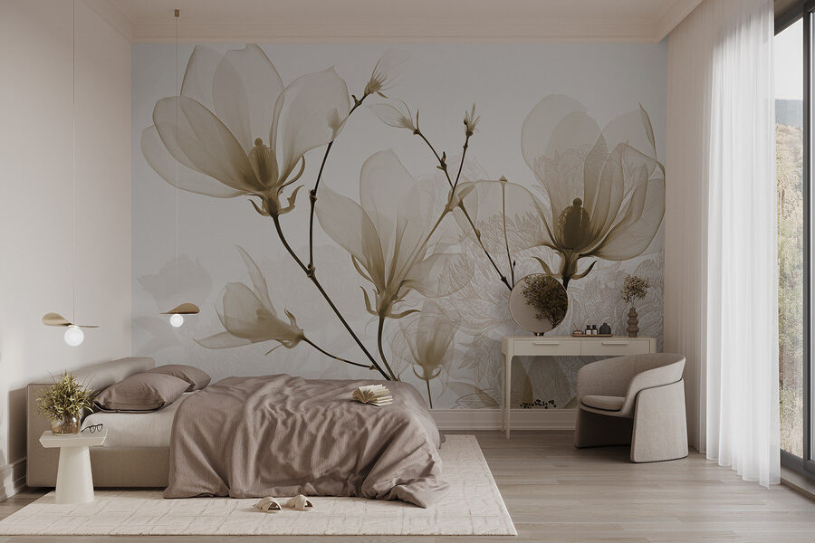 Delicadas flores en tonos suaves
