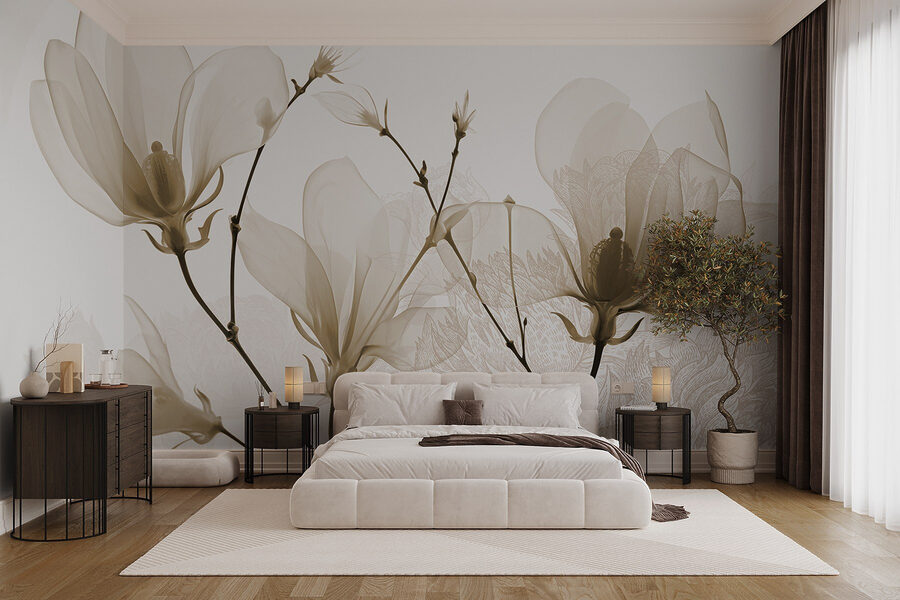 Delicadas flores en tonos suaves