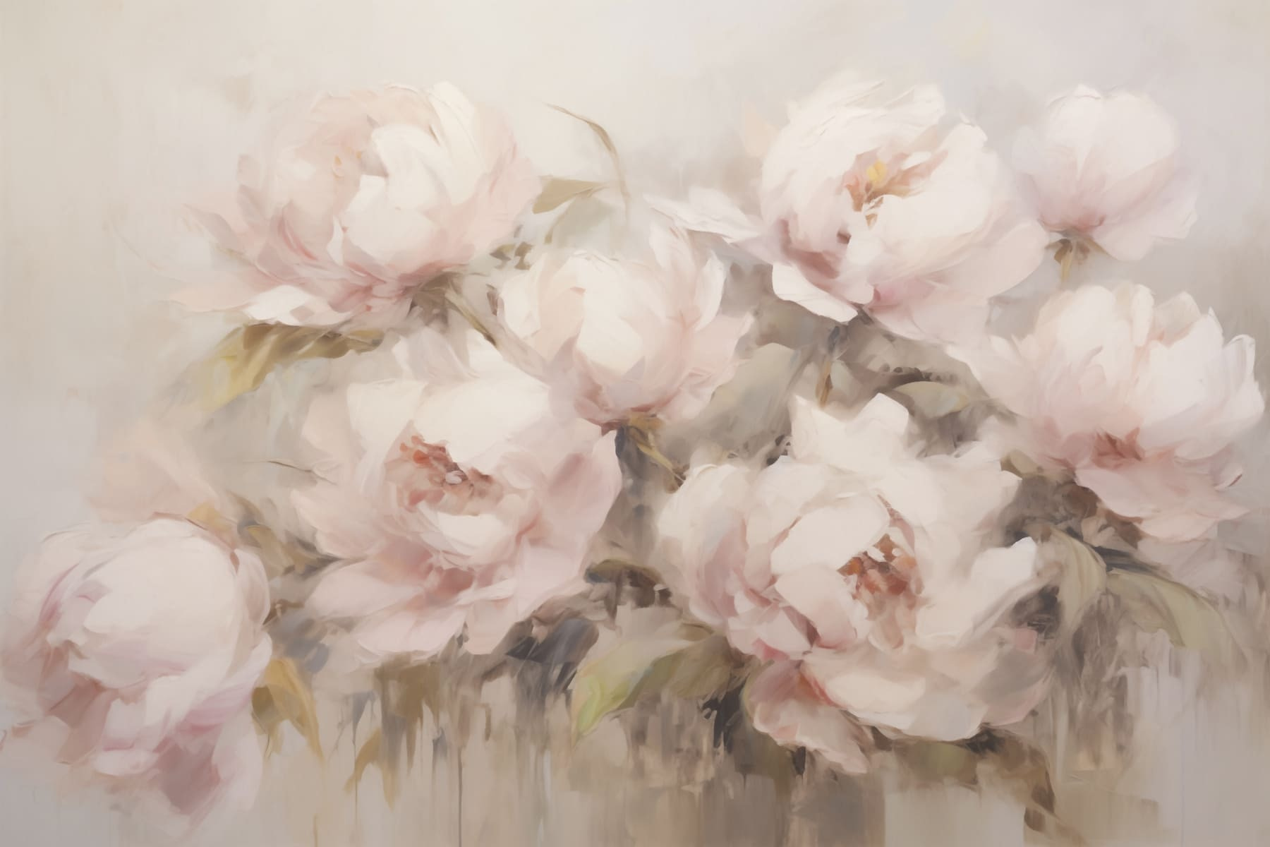 Painting of flowers on a white background