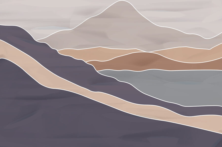 Cordillera con líneas blancas