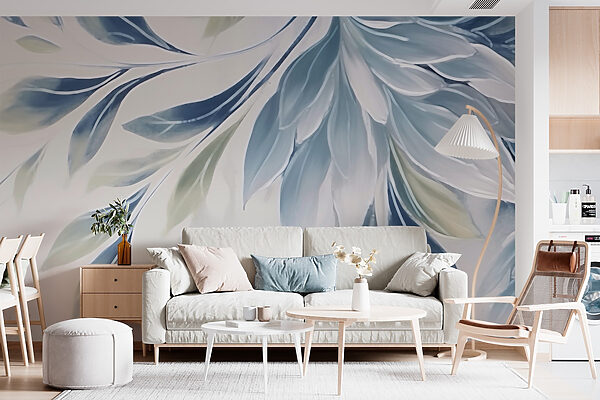 Fotomurales Fotomurales Elegantes hojas en colores suaves (SKU: w03593)