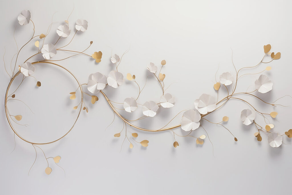 Elegant floral decor on a wall